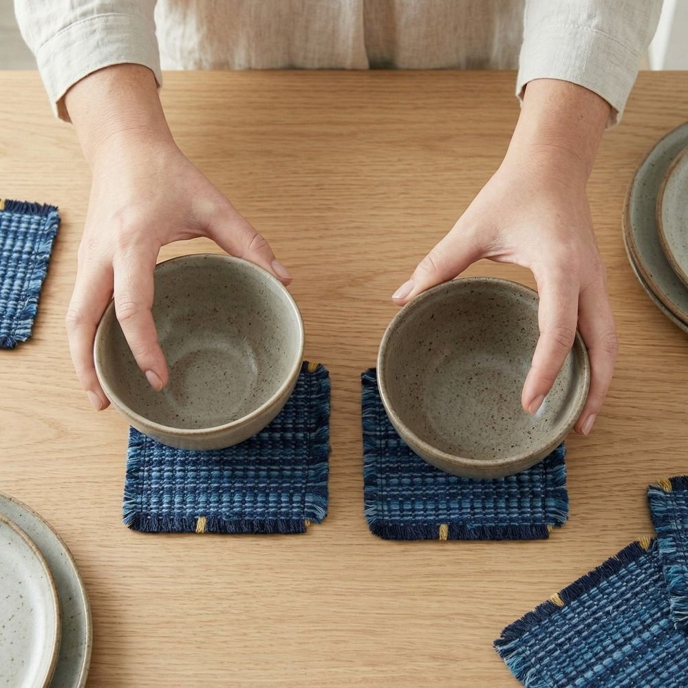 Kitchen Gadgets And Accessories - 6 SZT. Japońskie Tkane Podkładki Antypoślizgowe