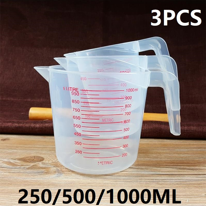 Kitchen Gadgets Under 500 - 3 SZTUK 250/500/1000ML Miarka Plastikowy dzbanek