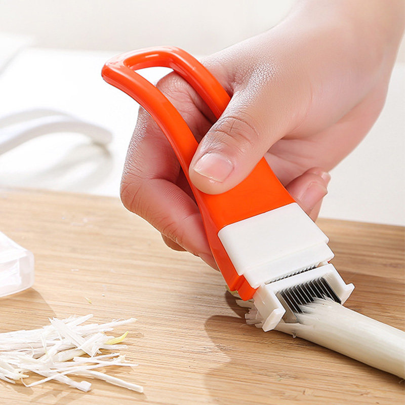 Kitchen Gadgets Green - Nóż do szatkowania cebuli, wielofunkcyjna krajalnica