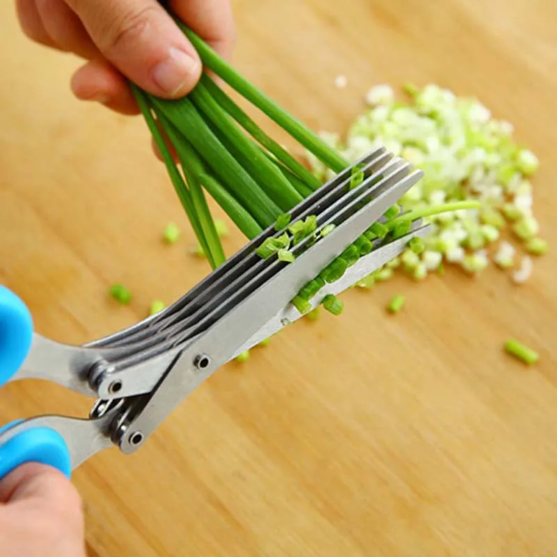 Herb Scissors 5 Blade - 5-warstwowe ostrze nożyczki do cebuli wielofunkcyjne