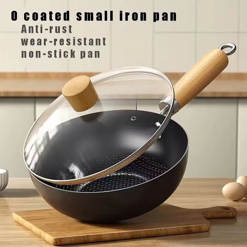 Cast Iron Skillet - 20/24cm mały Wok domowy żeliwny Wok