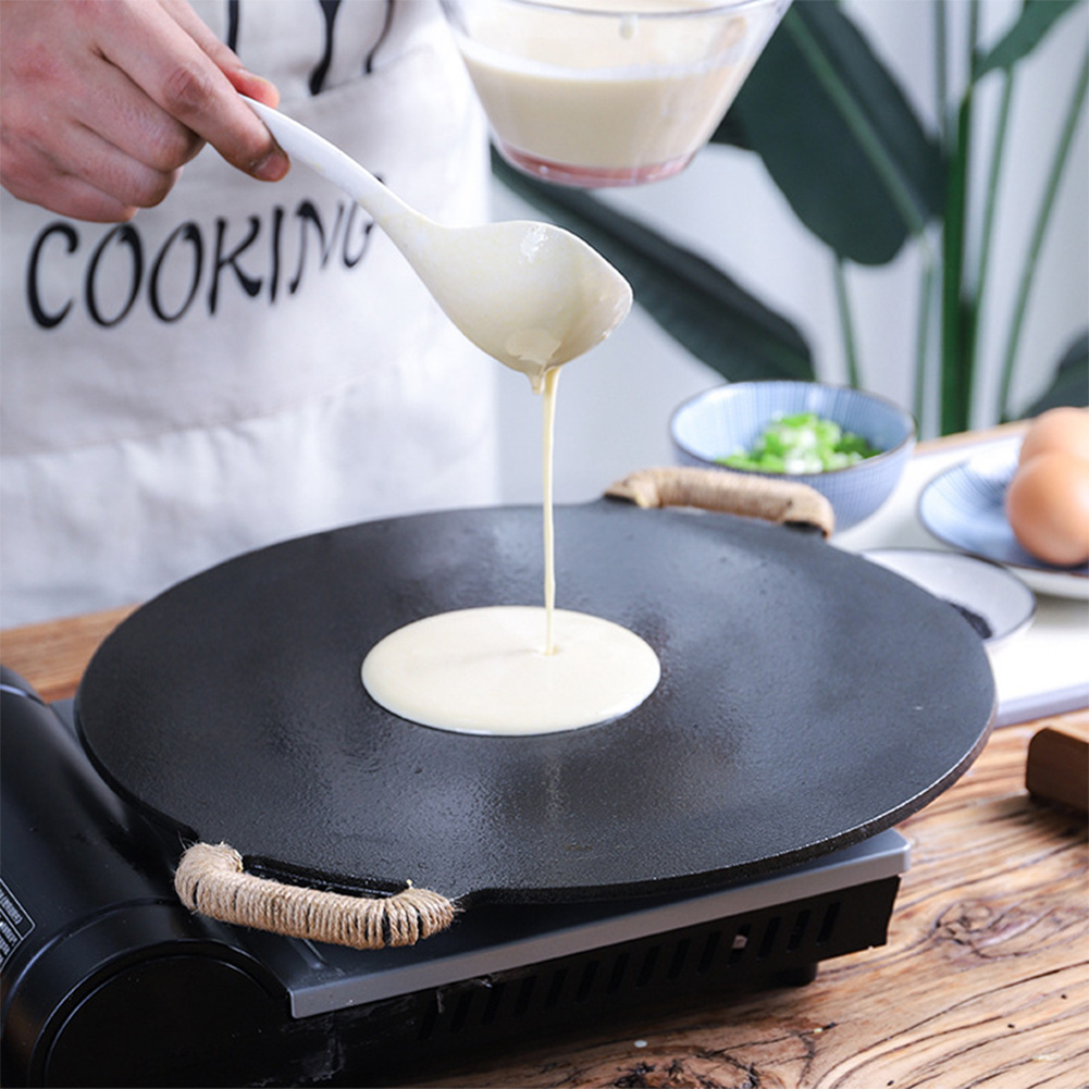 Cast Iron Skillet - Patelnia grillowa z powłoką, żeliwna, okrągła,
