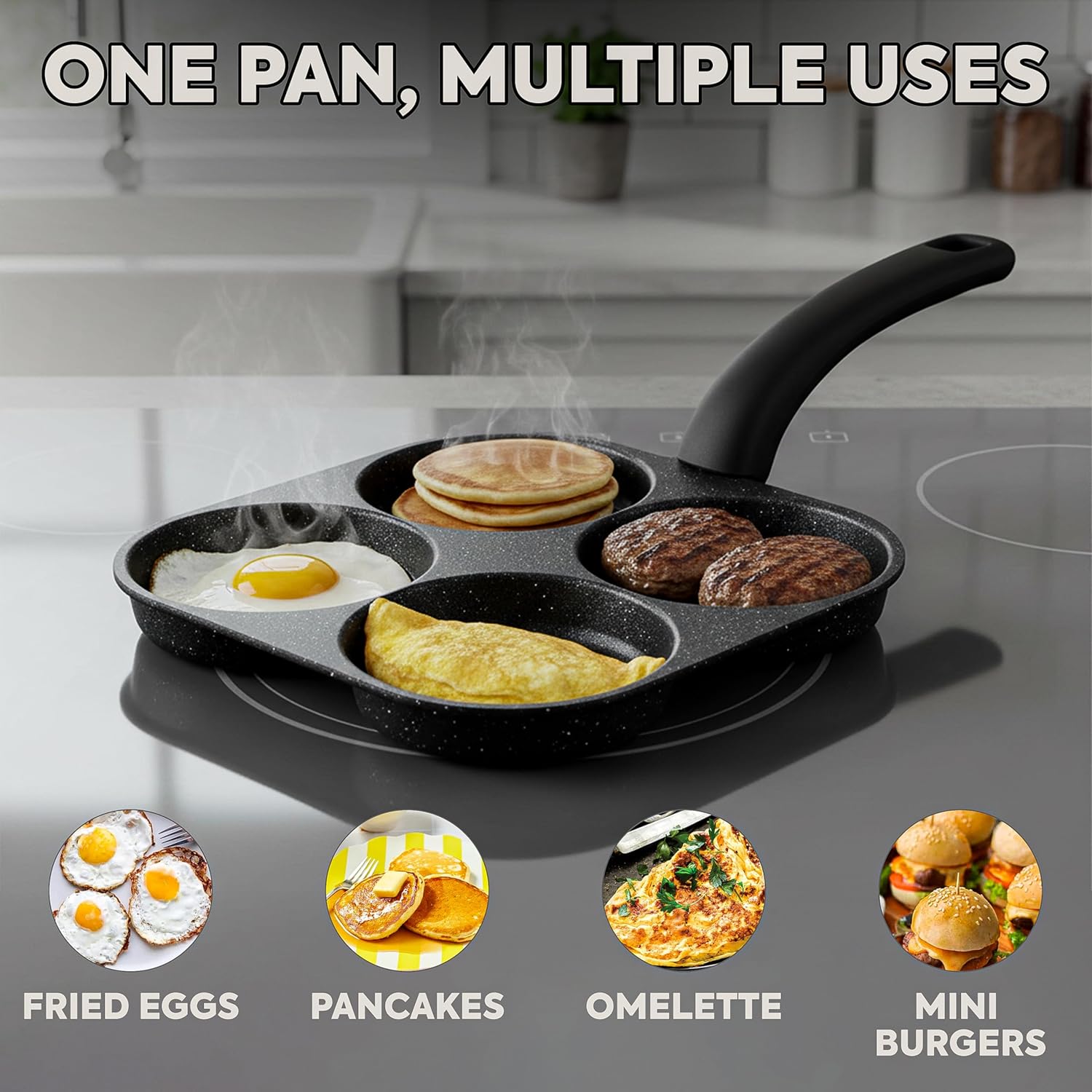 Cast Iron Skillet - Patelnia do smażenia jajek, nieprzywierająca patelnia