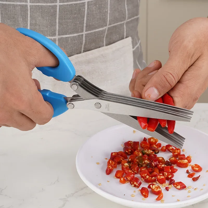 Herb Scissors 5 Blade - Nożyczki kuchenne Wielofunkcyjne, wielowarstwowe noże ze