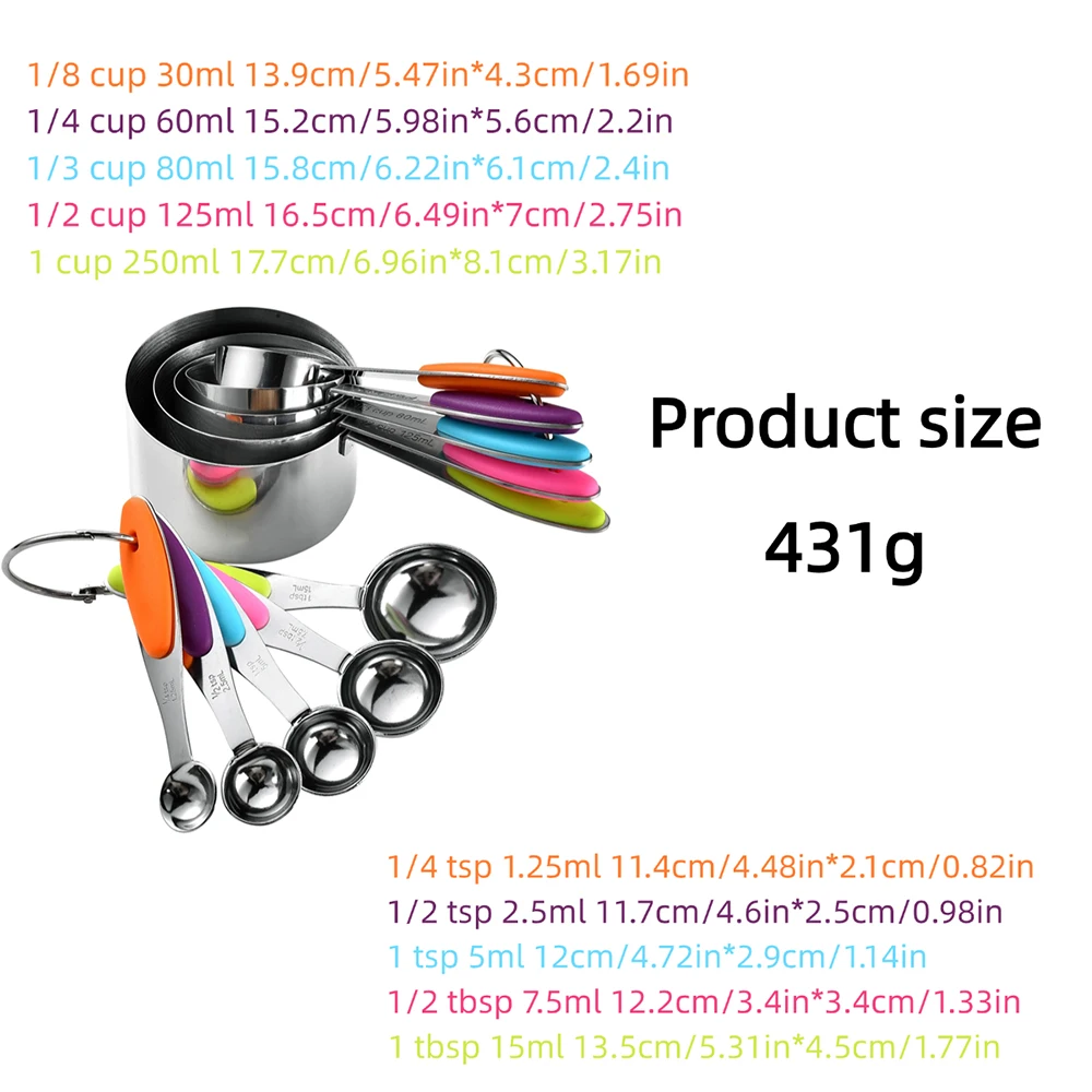 5/10 sztuk zestaw kubków i łyż – Kitchen Hanging Gadgets recenzja i cena