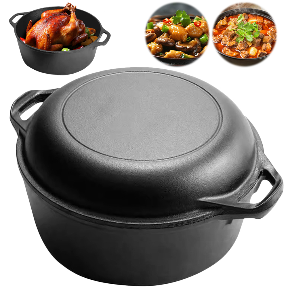 Garnek żeliwny 2 w 1 z podwójn – Cast Iron Skillet recenzja i cena