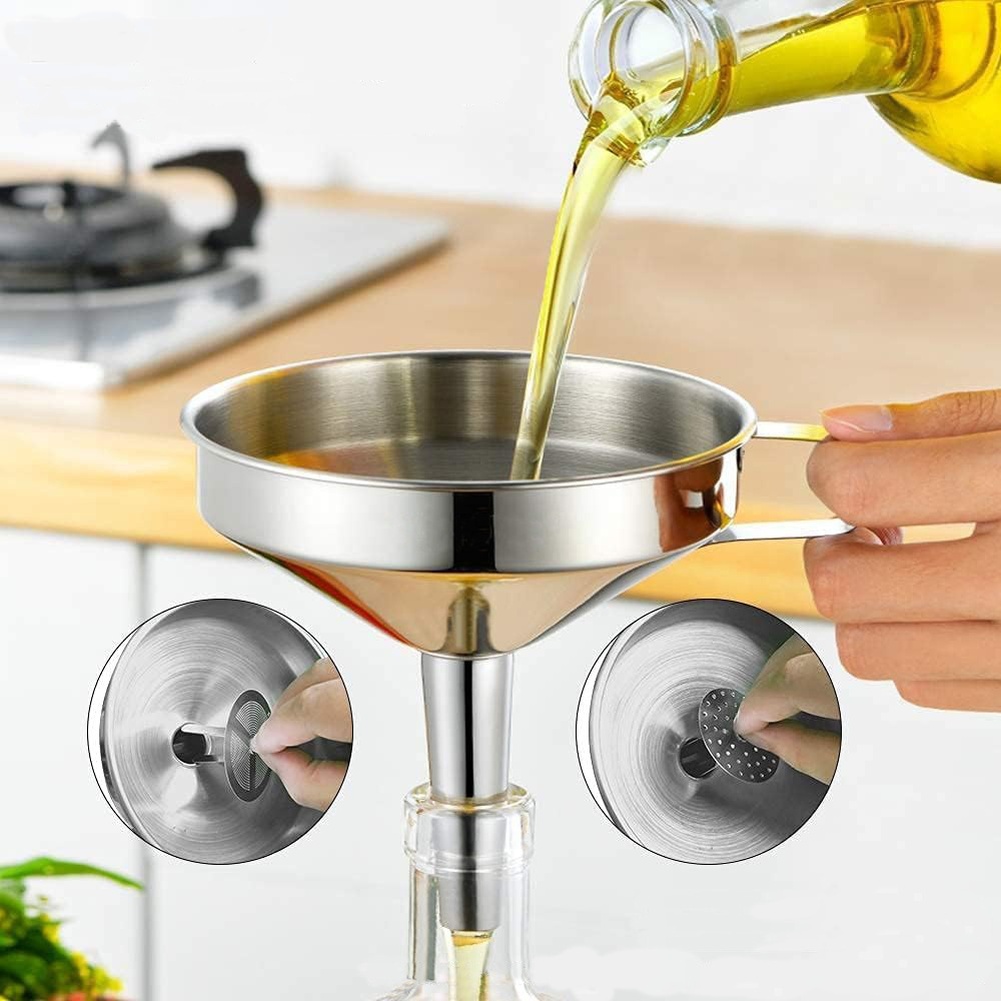 1 szt. Stalowy lejek do oleju  – Kitchen Hanging Gadgets recenzja i cena
