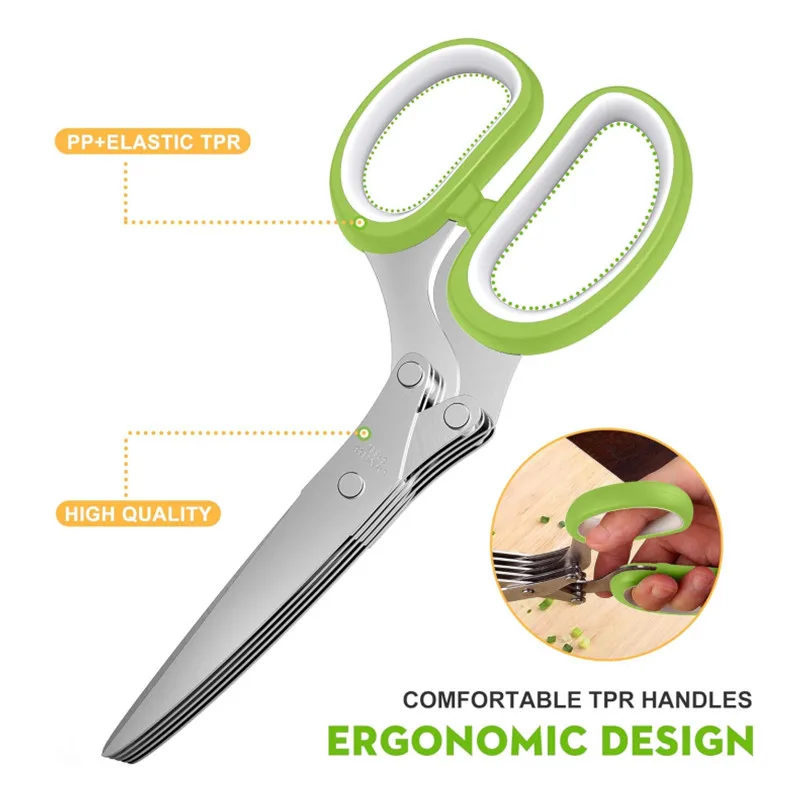 Nożyczki do ziół ze stali nier – Herb Scissors 5 Blade recenzja i cena