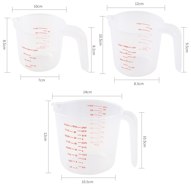 3 SZTUK 250/500/1000ML Miarka  – Kitchen Gadgets Under 500 recenzja i cena