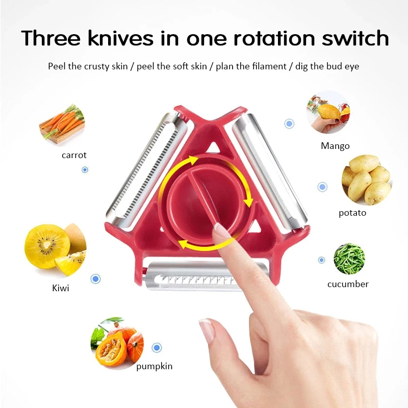 1/3 SZT. Zestaw Magic Trio 3w1 – Household Kitchen Gadgets Vegetable Cutter Silk Cutter recenzja i cena